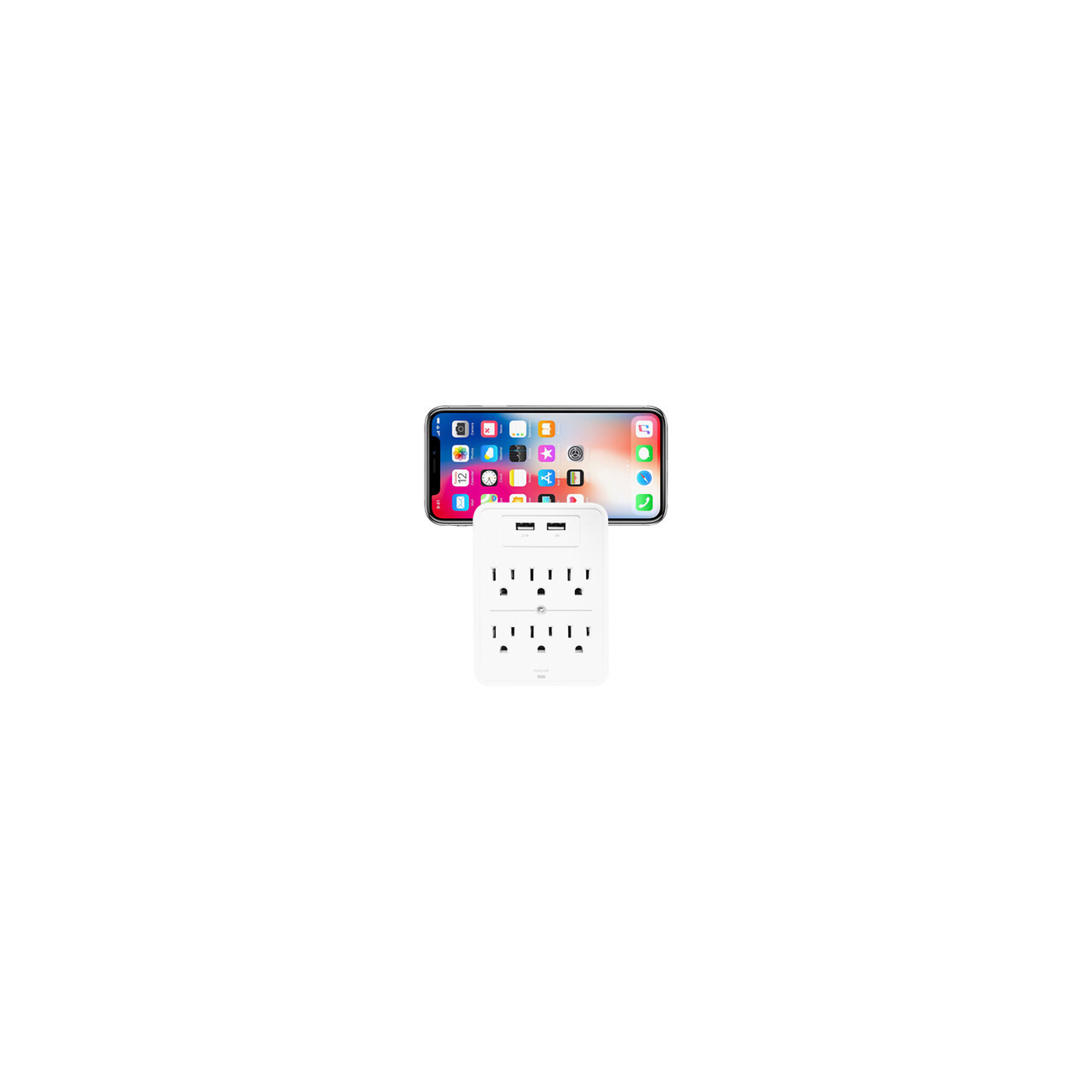 Lifeware, CIAO Tech 6 Outlet 2 USB White, Model# CPAZY00-024